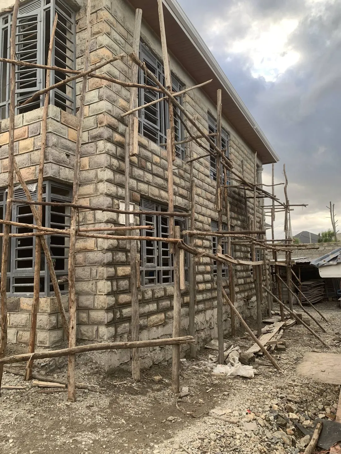 Syokimau/Katani Residence: Stone-Clad Elevation